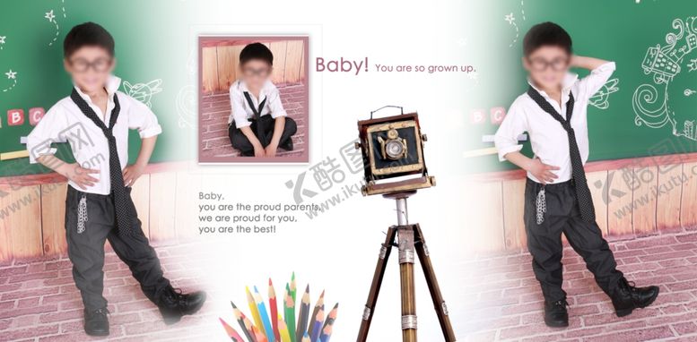 编号：35147911011246124258【酷图网】源文件下载-儿童相册摄影模板