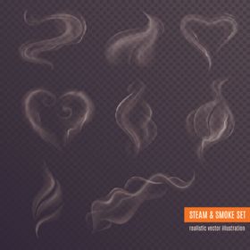 免抠白色烟雾白烟蒸汽元素