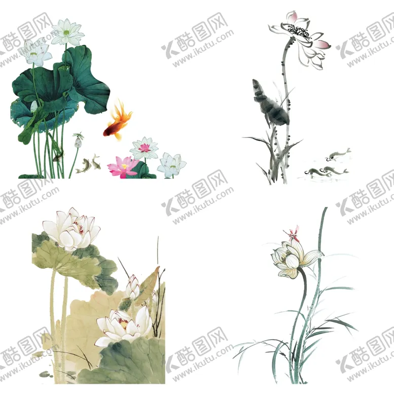 编号：88498801300507119294【酷图网】源文件下载-水墨荷花