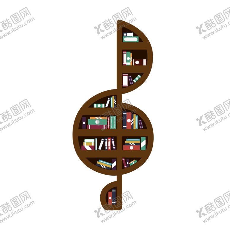 编号：11635510161935384098【酷图网】源文件下载-卡通书架