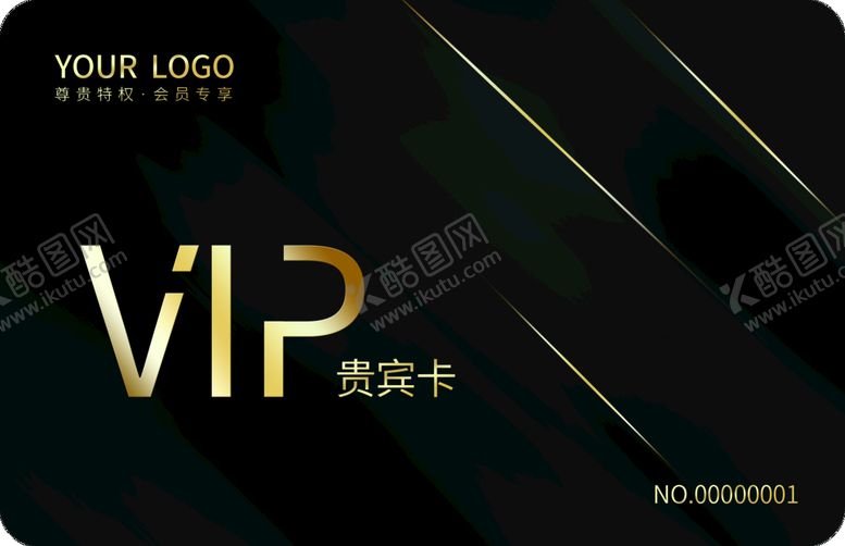 编号：21765810101804143567【酷图网】源文件下载-高端VIP会员贵宾卡
