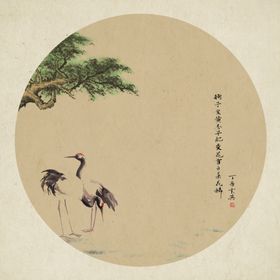 中国风水墨山水怀旧工笔梅花