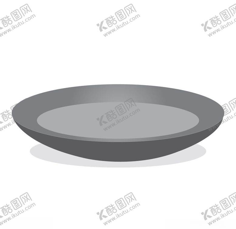 编号：53659209181925048943【酷图网】源文件下载-简约黑色空盘子免扣插画素材