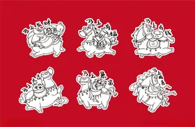 可爱卡通动物金属挂件