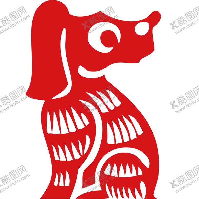 编号：72584905160739431274【酷图网】源文件下载-狗年剪纸装饰