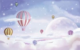 气球星点背景墙