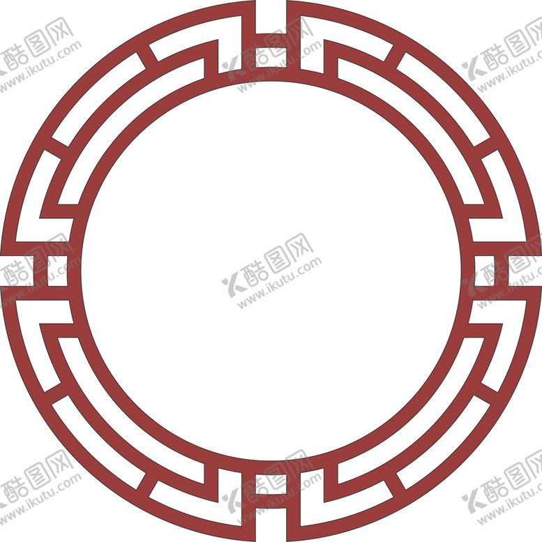 编号：58419301251955187106【酷图网】源文件下载-圆形中式镂空回纹
