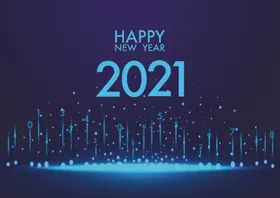 2021新年节日春快乐海报