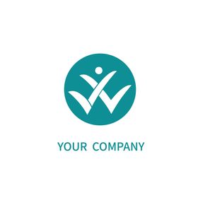 WY字母众人简约创意 logo