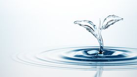 蓝色水珠水滴水流体冲击飞溅特效