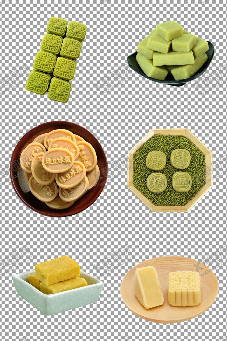 编号：35164510200405108280【酷图网】源文件下载-冰皮绿豆糕
