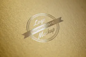 logo样机印银高档压痕立体