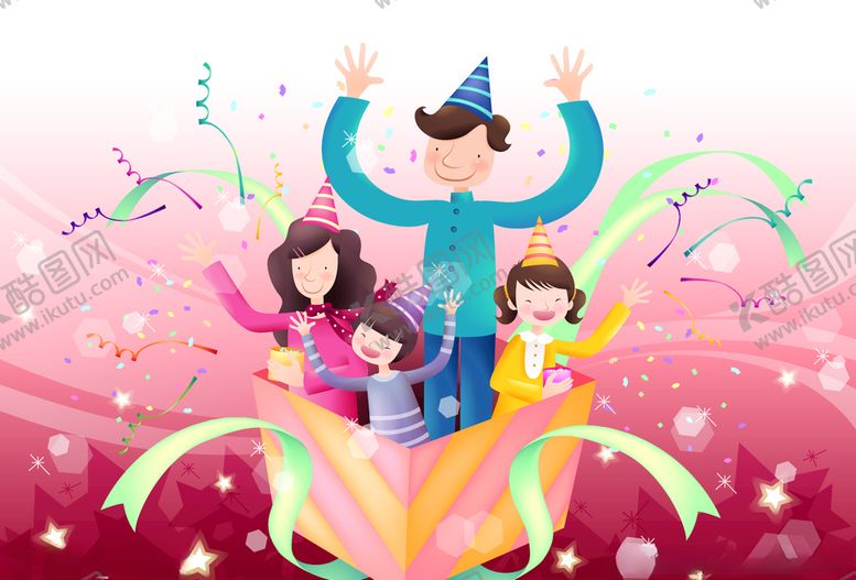 编号：32635610041105343788【酷图网】源文件下载-温馨家庭主题插画