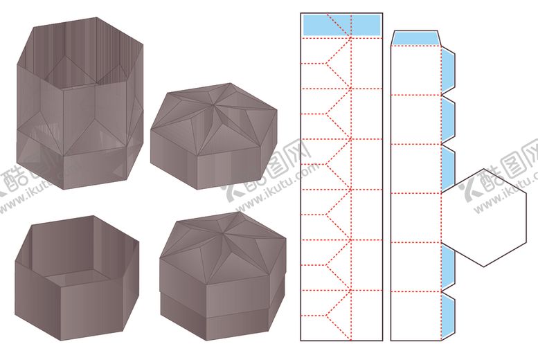 编号：95666110221125475983【酷图网】源文件下载-纸质包装盒刀模设计图