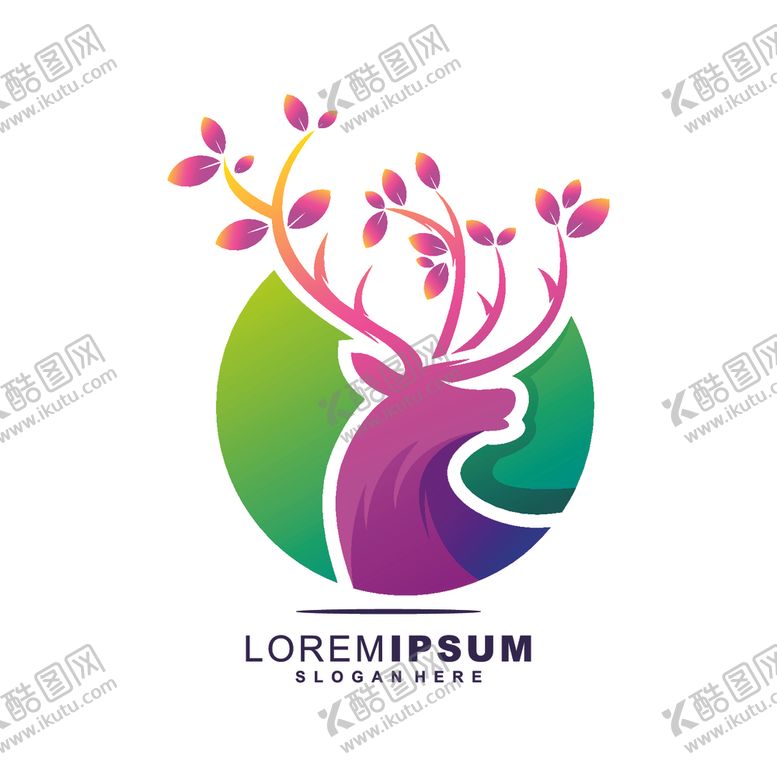 编号：31921209150041253184【酷图网】源文件下载-鹿头标志