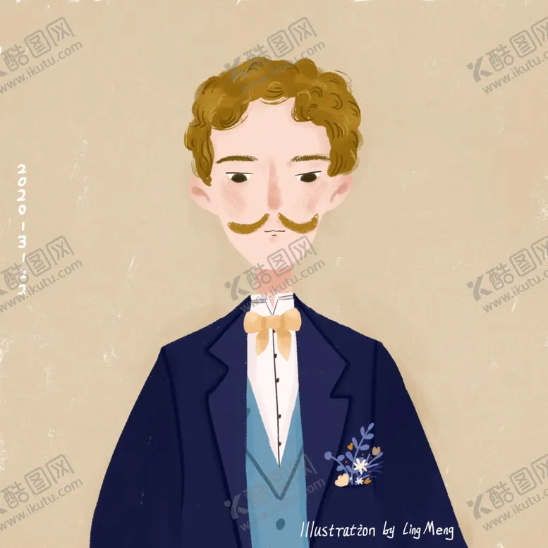 编号：57629206280948022882【酷图网】源文件下载-扁平插画伯爵男孩