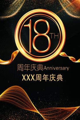 汽车18周年庆海报