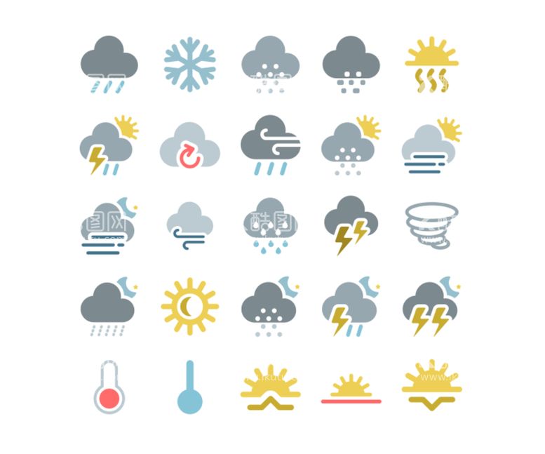 编号：81003411230959083012【酷图网】源文件下载-天气图标