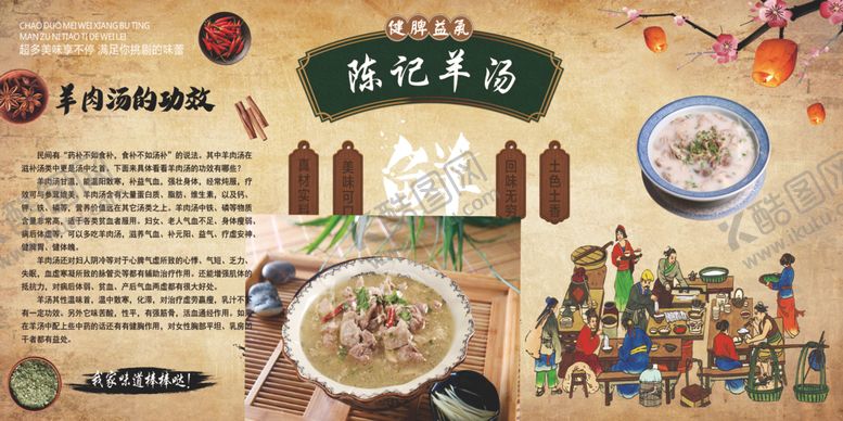 编号：73691207031710558228【酷图网】源文件下载-羊汤馆展板