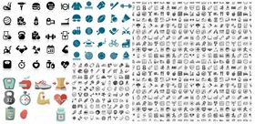 生活健康与运动主题图标创意矢量