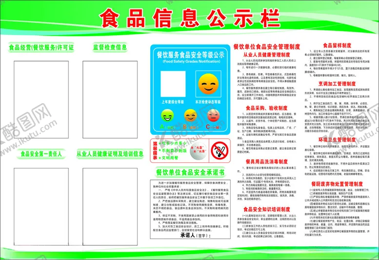 编号：27427002110156066452【酷图网】源文件下载-食品信息公示栏