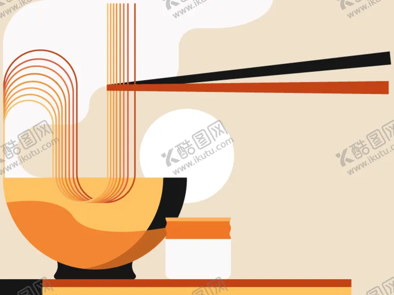 编号：13087410011855100862【酷图网】源文件下载-AI拉面插画