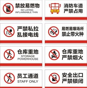 消防通道标识