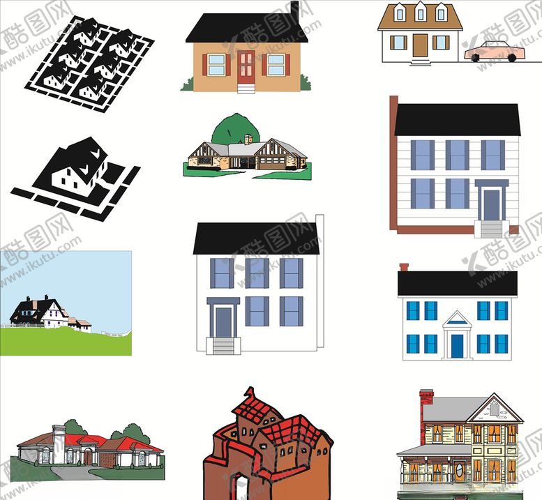 编号：90446009130242339993【酷图网】源文件下载-矢量房子