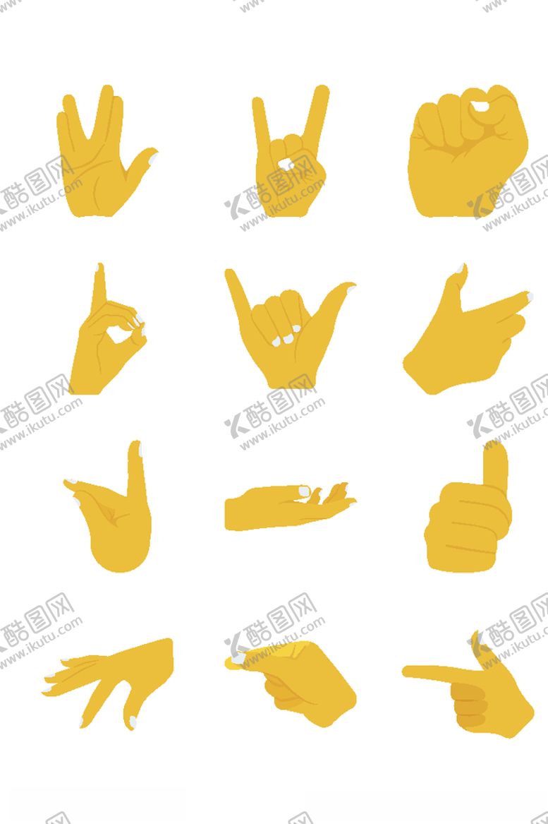 编号：43257405120915321979【酷图网】源文件下载-手势图标