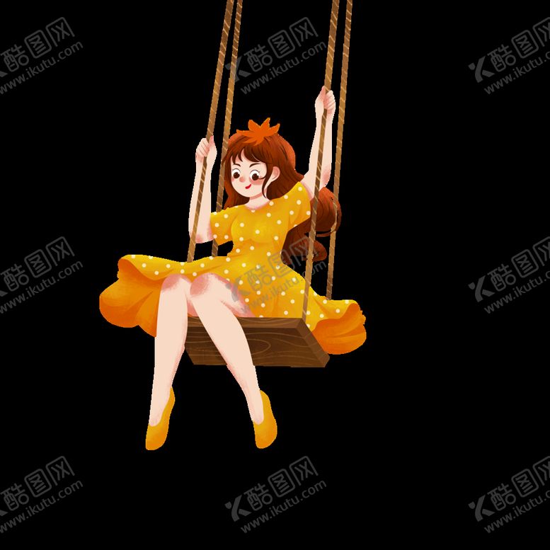 编号：54162709240623421574【酷图网】源文件下载-荡秋千女孩
