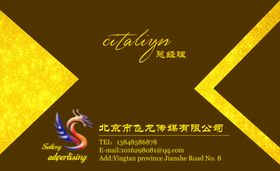 金色黑金风商务高档矢量名片