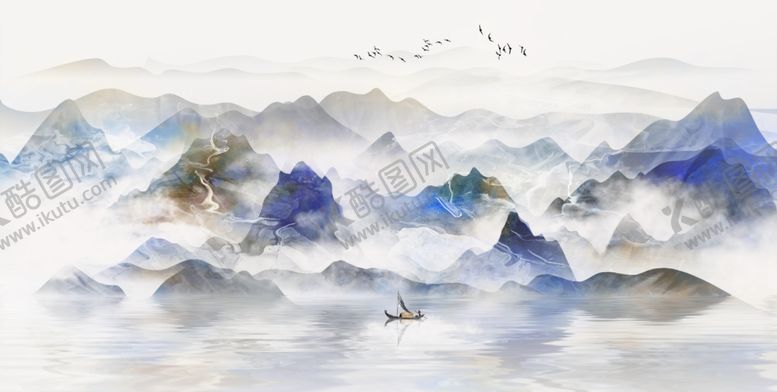 编号：65390509280452399585【酷图网】源文件下载-山水古风国风传统水墨背景素材