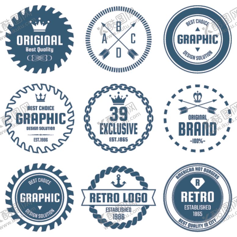 编号：68476510121508598290【酷图网】源文件下载-复古徽标