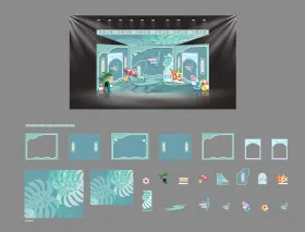 绿色化妆品海报