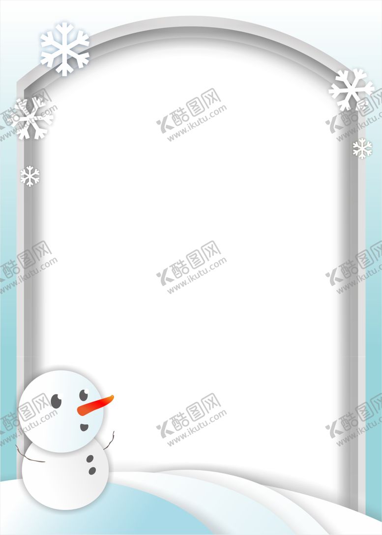 编号：48851805121620556176【酷图网】源文件下载-冬天雪人边框