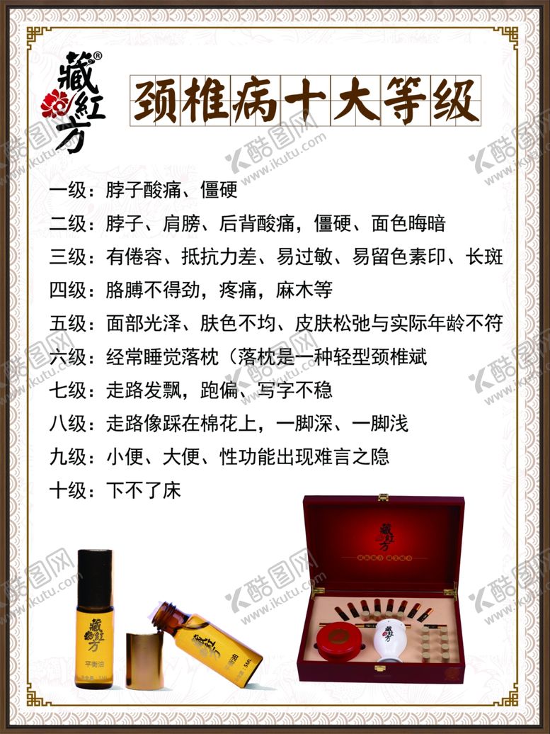 编号：98018405160424313176【酷图网】源文件下载-颈椎病十大等级