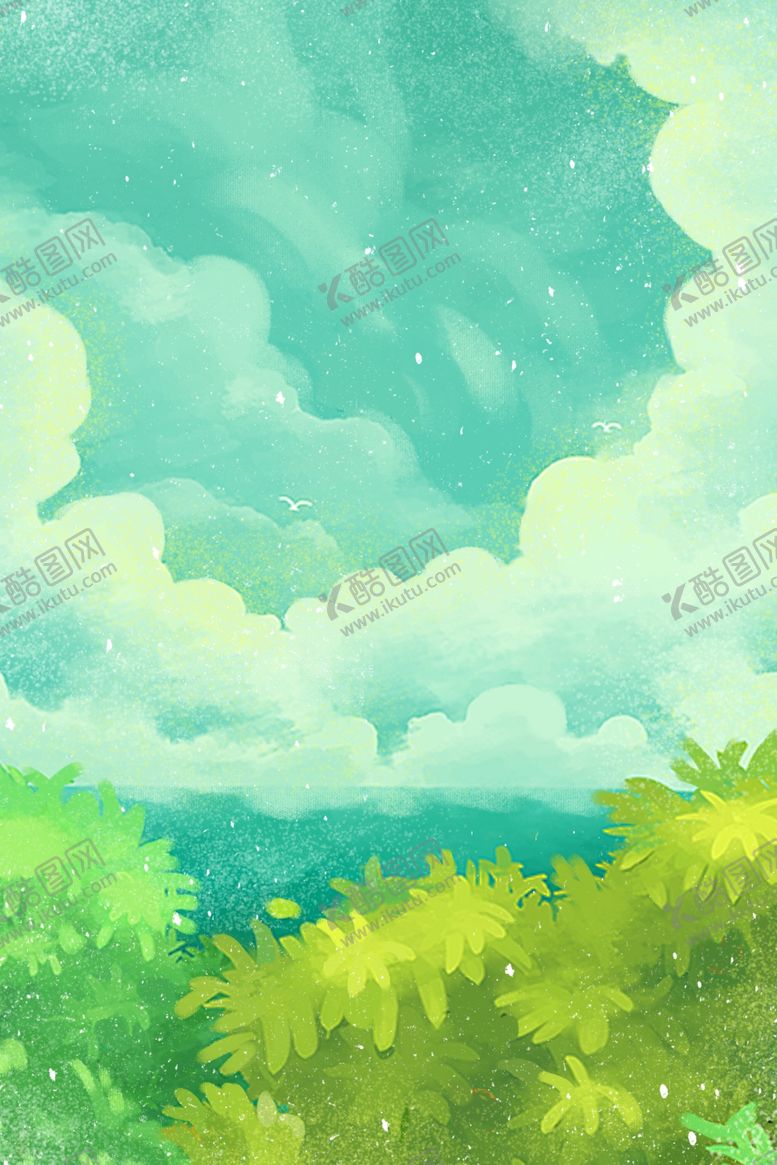 编号：65867510271107085151【酷图网】源文件下载-手绘卡通蓝天背景