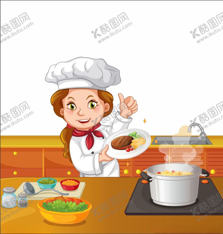 编号：61724410081638441072【酷图网】源文件下载-卡通厨师