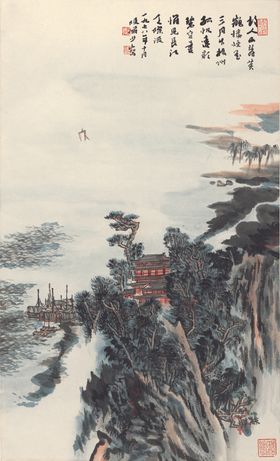 水墨山水国画风景