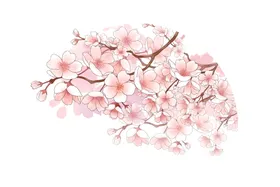 樱花素材春天环枝树枝