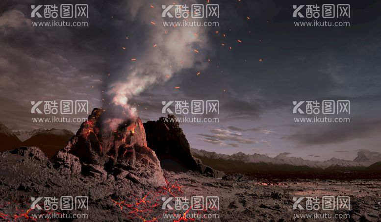 编号：66165911191207292801【酷图网】源文件下载-火山喷发