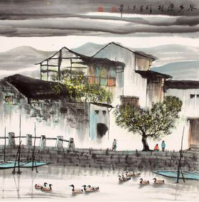 中式山水风景画