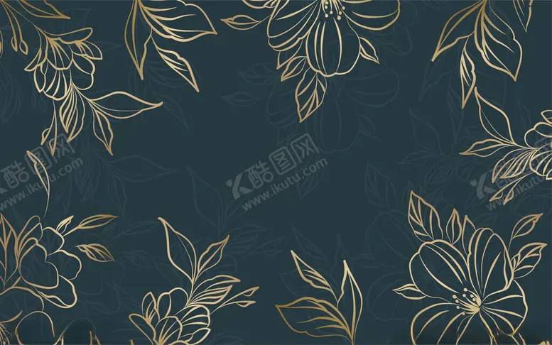 编号：17884601191111006776【酷图网】源文件下载-线描植物背景