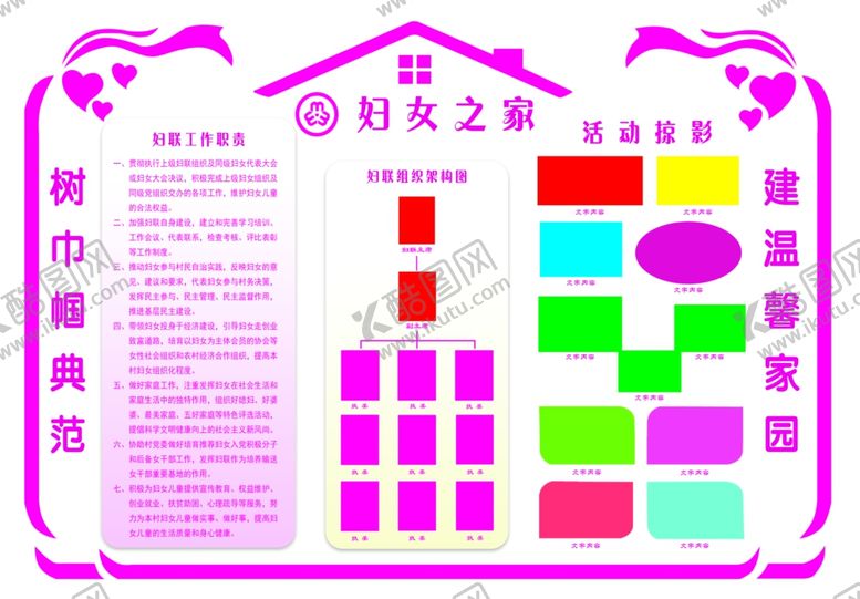 编号：94016306240701139662【酷图网】源文件下载-妇女之家异形展板