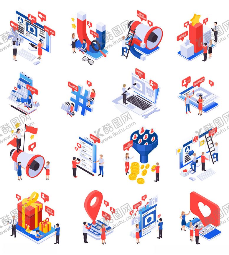 编号：67028304041416178991【酷图网】源文件下载-多样商务办公场景插画