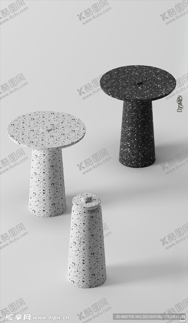 编号：13035303211625098617【酷图网】源文件下载-3D角几模型边几模型