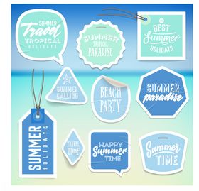 夏日标签装饰素材集合