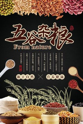 中国风五谷杂粮海报
