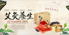国风中医艾灸养生展板