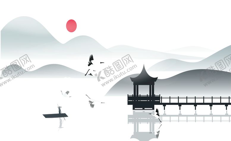 编号：34189009272151042149【酷图网】源文件下载-古风山水风景画
